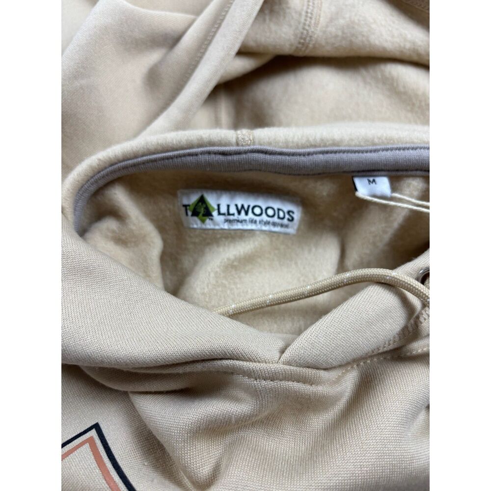 Tallwoods Men's Great Outdoors Graphic Hoodie Tan Pullover Sweatshirt Size M NWT - Picture 3 of 9
